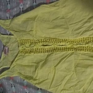 yellow arizona tanktop flowy summer shirt buttonup